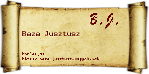 Baza Jusztusz névjegykártya